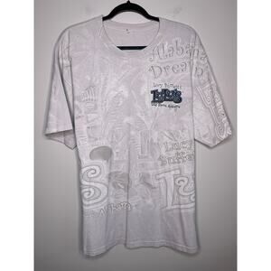 LuLu's Lucy Jimmy Buffett Gulf Shores Alabama Dreamin' All Over Print Shirt XL